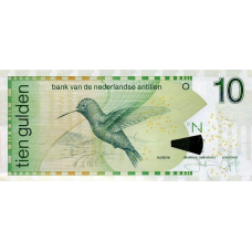 P28h Netherlands Antilles - 10 Gulden Year 2016